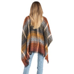 Load image into Gallery viewer, Autumn Plaid Knit Cozy Coat Wrap
