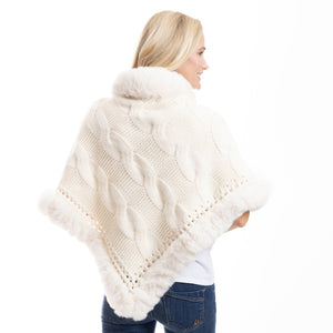 Travelers Luxe Chunky Cable Knit Poncho