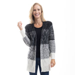 Load image into Gallery viewer, Midnight Frost Color Block Cardigan
