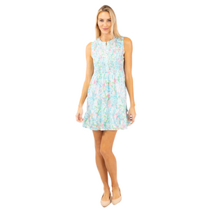 Floral Charm Ruffle Tank Dress