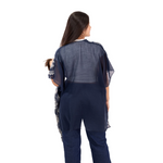 Load image into Gallery viewer, Navy Embroidered Kimono
