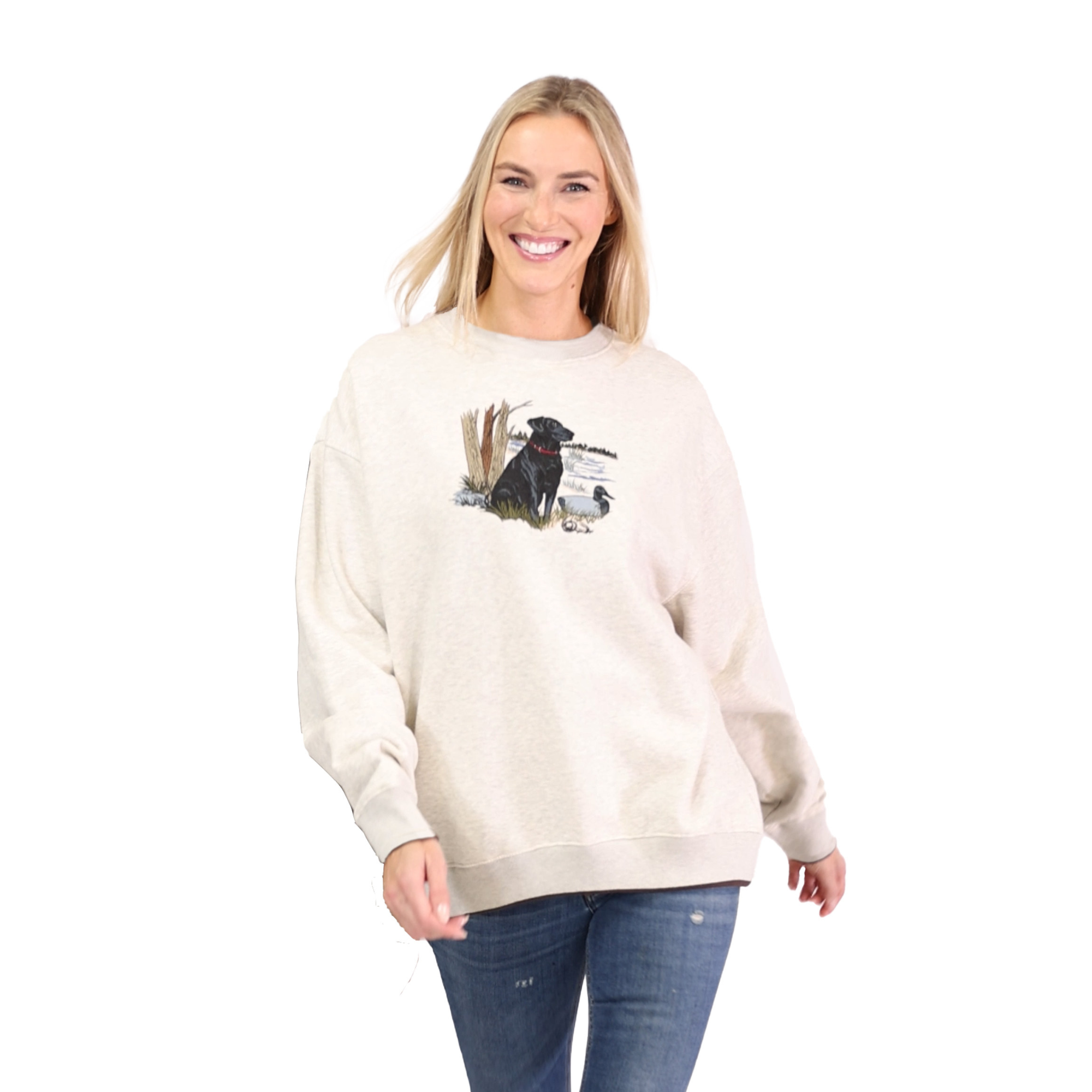 Black Lab Embroidered Sweatshirt