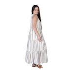 Load image into Gallery viewer, Multi-Colored Stripe Tank Dress with V-Neck and Tassels
