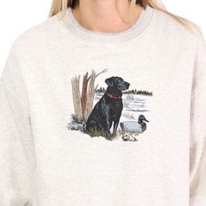 Black Lab Embroidered Sweatshirt