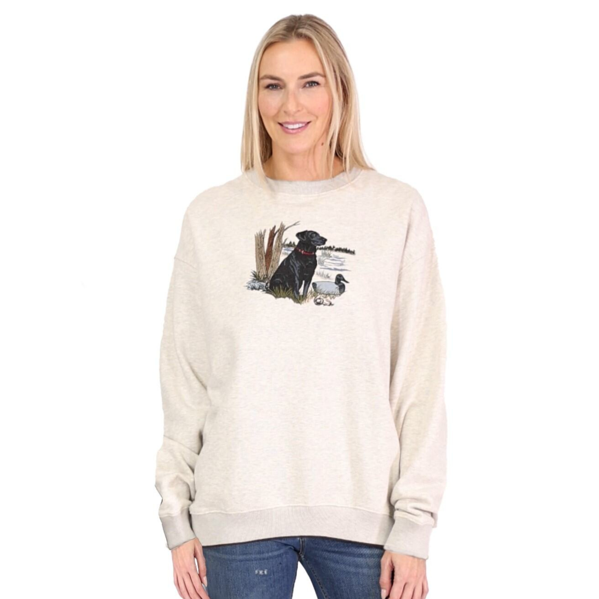 Black Lab Embroidered Sweatshirt