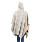 Load image into Gallery viewer, Heather Anne Hooded Full Zip Marl Knit Fleece Poncho
