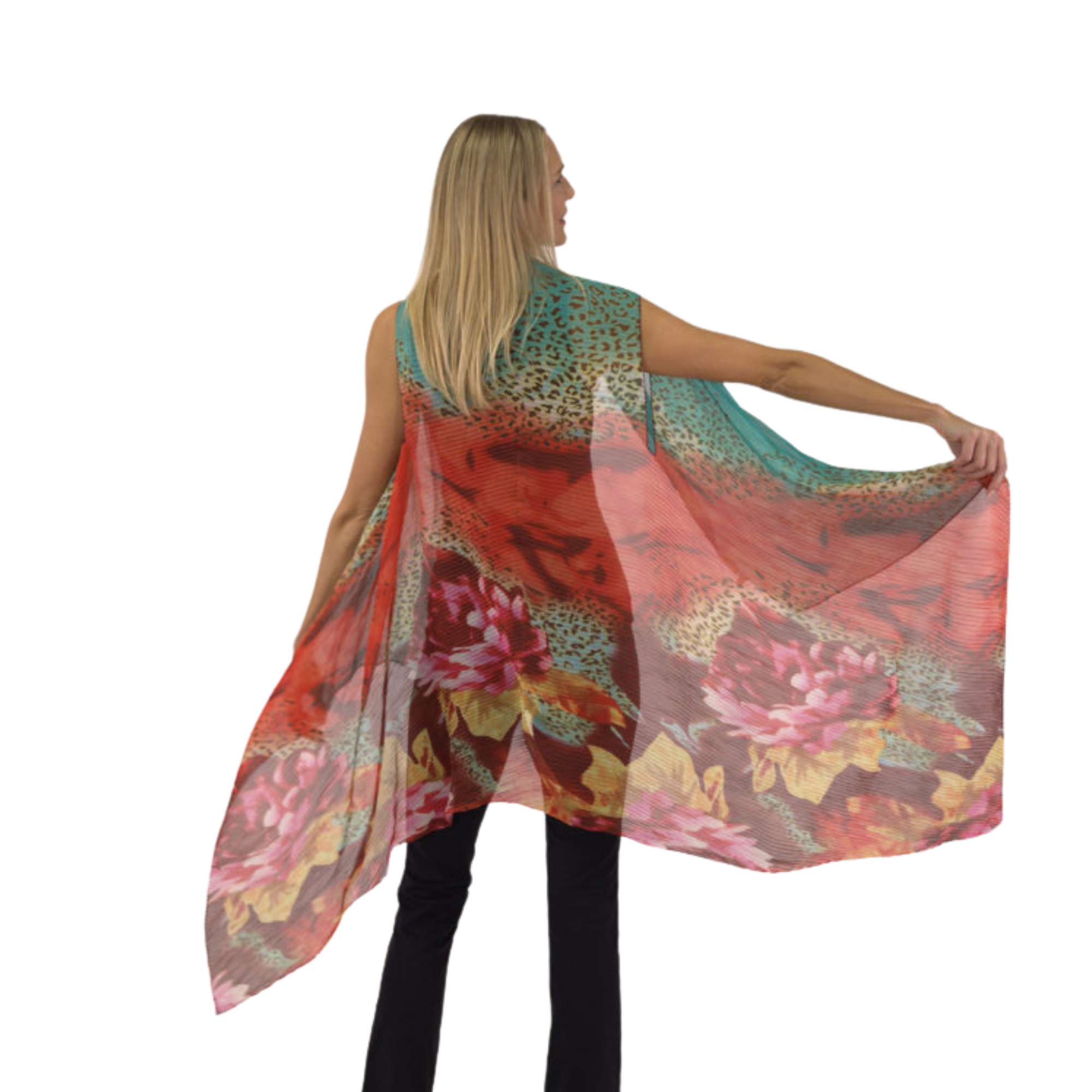 Chiffon Pleated Kimono