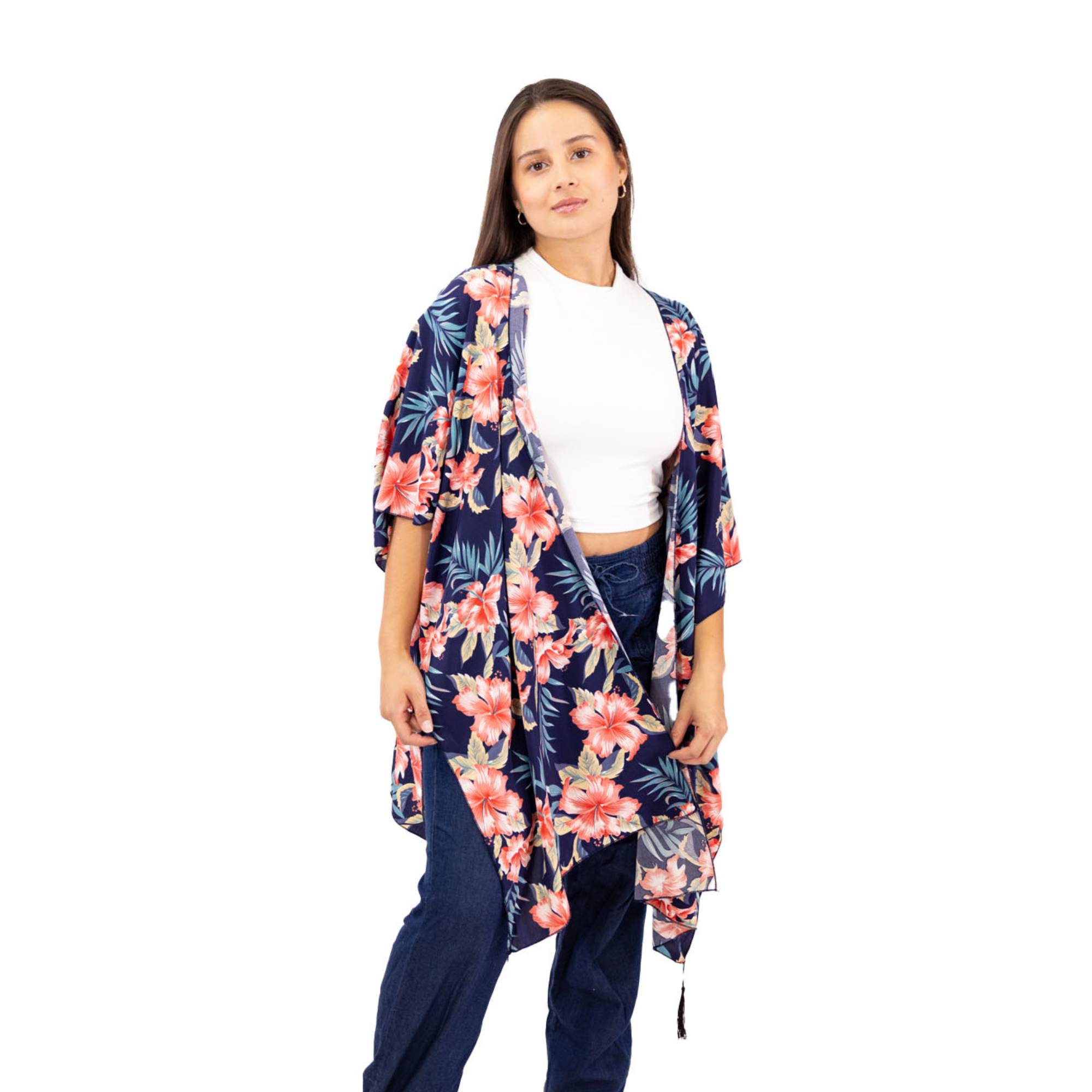 Hibiscus Tassel Kimono