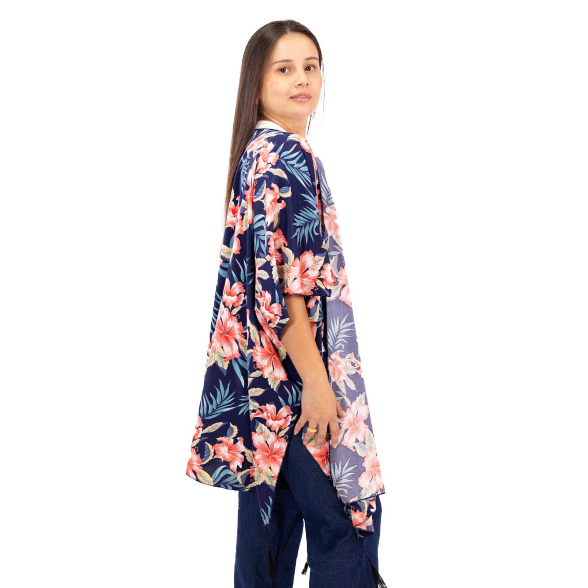 Hibiscus Tassel Kimono