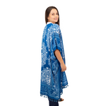 Load image into Gallery viewer, Teal Blue Tassel Kimono
